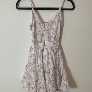 Altar'd State Pink and White  Floral Dress XS cotton blend